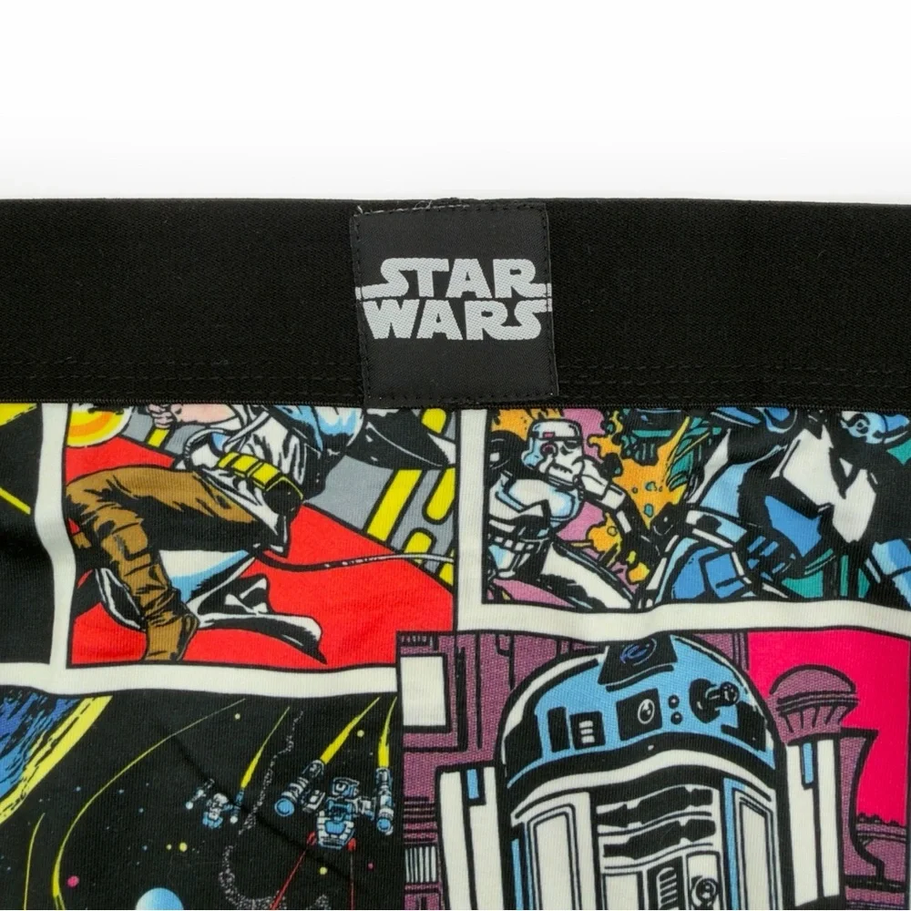 Disney Star Wars Crazy Boxer Briefs Mens Size Large Underwear Chewbacca R2-D2